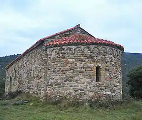 Vue du chevet de l'église.