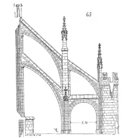 Détail d'un arc-boutant,par Eugène Viollet-le-Duc