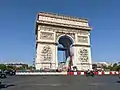 L'Arc de triomphe préparé pour l'emballage