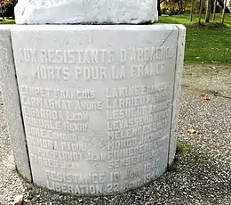 Statue d'Héraclès, monument aux résistants d'Arcachon morts