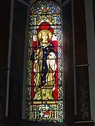 Photographie d’un vitrail représentant saint Louis.