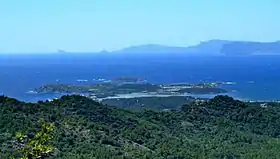 Vue de l'Archipel des Embiez depuis le Cap Sicié.
