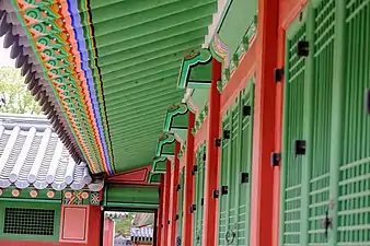 Détail architecturel du palais de Gyeongbokgung