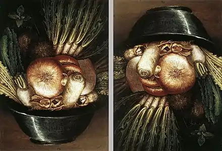 Arcimboldo (envers et endroit par jeu de miroir)