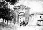 « L'arc Charles III d'Espagne » qui servait d'entrée à la fabrique de La Cavada (1890)