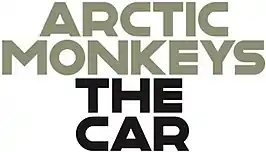 Logo d'Arctic Monkeys pour The Car. Il y est inscrit "Arctic Monkeys The Car"