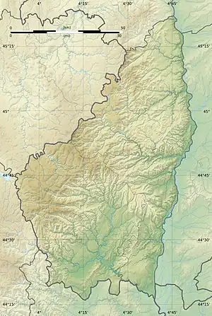Voir sur la carte topographique de l'Ardèche
