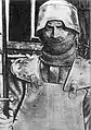 Illustration d'un Arditi avec casque et cuirasse Farina.