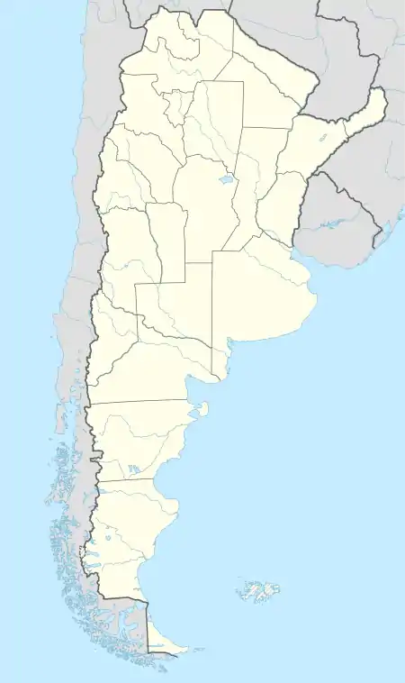 Carte des aéroports de l'Argentine