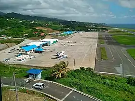 L'aéroport vu de la tour de contrôle.