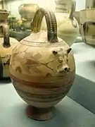 Askos aux poissons. Période Cyprogéométrique III (850-750).Musée de Chypre