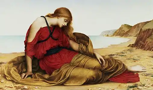 Evelyn De Morgan, Ariane à Naxos (1877), borough londonien de Wandsworth, De Morgan Centre (en).