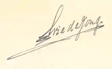 Photographie d'une signature d'Arie de Jong