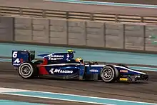 Arjun Maini lors des essais de Formule 2 de fin 2017 à Yas Marina.