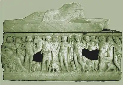 Sarcophage de Phèdre et Hippolyte (milieu du IIIe siècle).