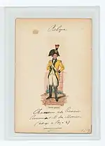 Officier de l'Armée patriote de la République liégeoise, 1789.