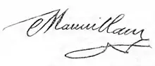 Signature de Armand-Jean de Mauvillain