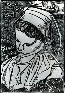 Bretonne (1896), gravure sur bois.