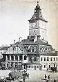 L'hôtel de ville vers 1916-1918, après la modification de la tour