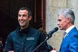 Armel Le Cléac'h reçu en mairie après sa victoire au Vendée Globe 2016-2017.