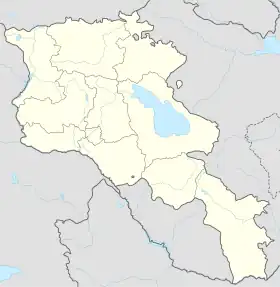 Carte des aéroports de l'Arménie