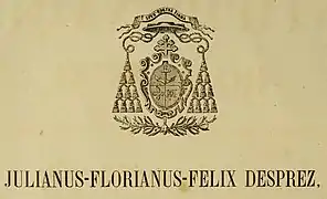 Armes sur un antiphonaire édité en 1859