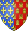 Blason d'Alphonse de France, comte de Poitiers et de Toulouse