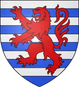 Secondes armoiries (après 1248) de Geoffroy Ier de Lusignan, seigneur de Jarnac, puis armoiries de son fils.