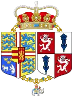 Armoiries de la princesse Alexandra de 1995 à 2005.