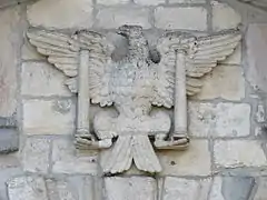 Fronton de l'Hôtel de ville de Besançon.