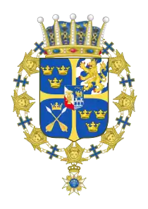 Armoiries du prince Carl Johan, duc de Dalécarlie de 1916 à 1946.