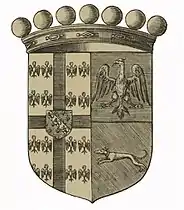 Armoiries de François de Montmorency, comte de Luxe, marié à Élisabeth de Vienne