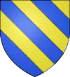 Blason bandé d'or et d'azur