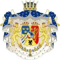 Armoiries du prince Guillaume de Suède et de Norvège de 1884 à 1905.