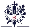 Pelte (chargée du monogramme RF) dans l'emblème utilisé de 2010 à 2018 par la présidence de la République française.