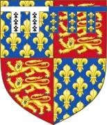 Blason en tant que duc de Hereford et de Lancastre.