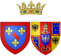 Blason de Marie-Fortunée d'Estee