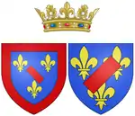 Description de l'image Arms of Marie Anne de Bourbon, Légitimée de France as Princess of Conti.png.
