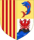 La région Provence-Alpes-Côte d'Azur utilise comme logo un blason composé des armes de Provence, du Dauphiné et du comté de Nice.