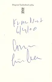 signature d'Arnon Grünberg