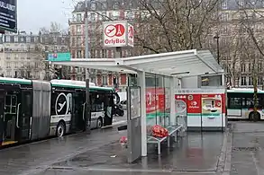 Terminus de la ligne à Denfert-Rochereau en février 2018.