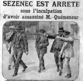 Annonce de l'arrestation de Guillaume Seznec dans Le Journal du 1er juillet 1923.