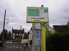 Arrêt Rogeries de la ligne 1à Moret-sur-Loing.