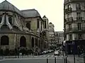 Vue de l'arrière de l'église à partir du boulevard Saint-Germain.