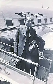 Jef Rens arrive à Mexico, 1946