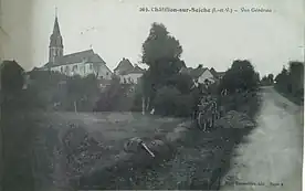 Arrivée de Saint-Erblon, après le pont de la Seiche