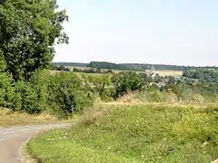 Paysage du village, vu depuis la RD 188.