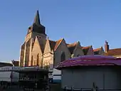 Fête foraine sur le parvis de l'église, 19 septembre 2008.