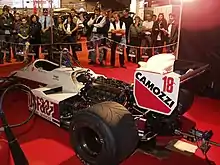 Photo de l'arrière de l'Arrows A10B en exposition