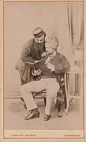 Arsène Garnier et Adolphe Pelleport à Guernesey.